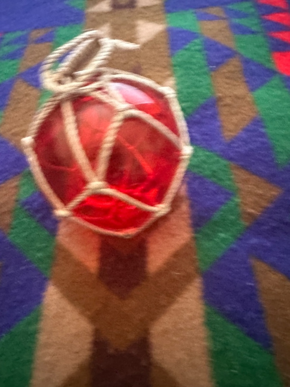 Red Glass float- - Picture 2 of 3